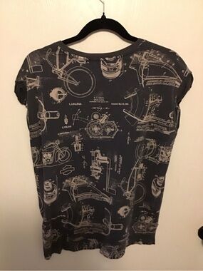 Harley-Davidson Black & Cream Mechanical Print Tee